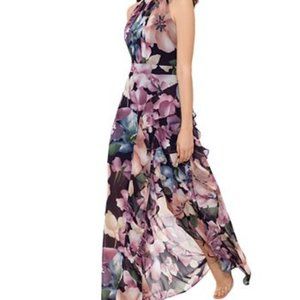 Betsy & Adam Floral Print Halter Dress